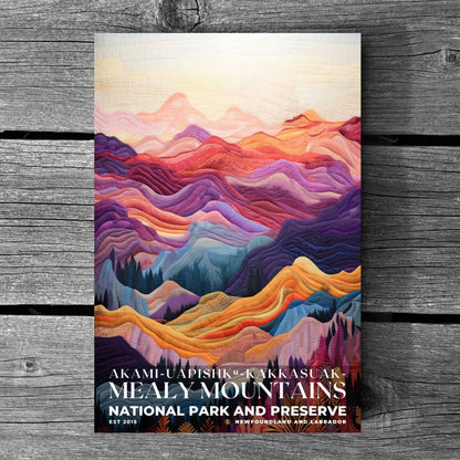 Akami-Uapishk-KakKasuak-Mealy Mountains National Park Poster | S09