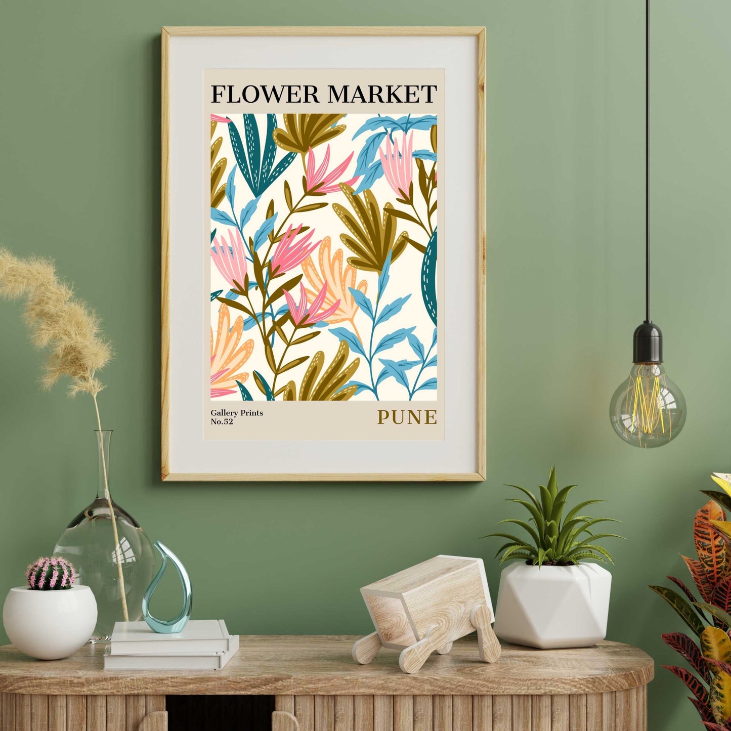 Pune Flower Market Poster | S02