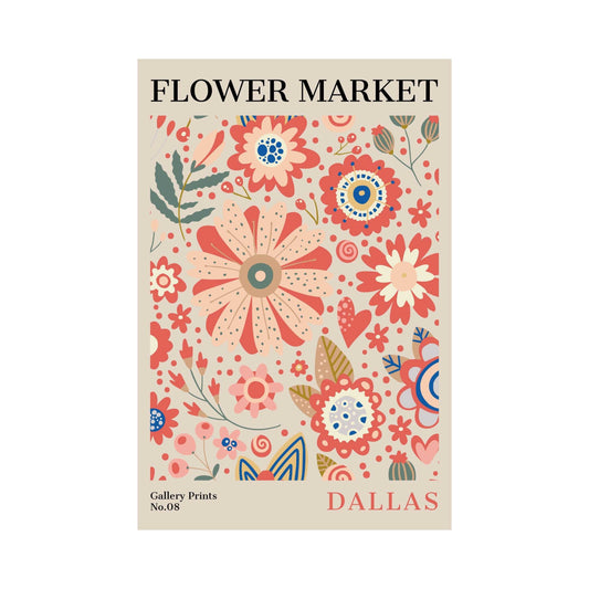 Dallas Flower Market Poster | S01