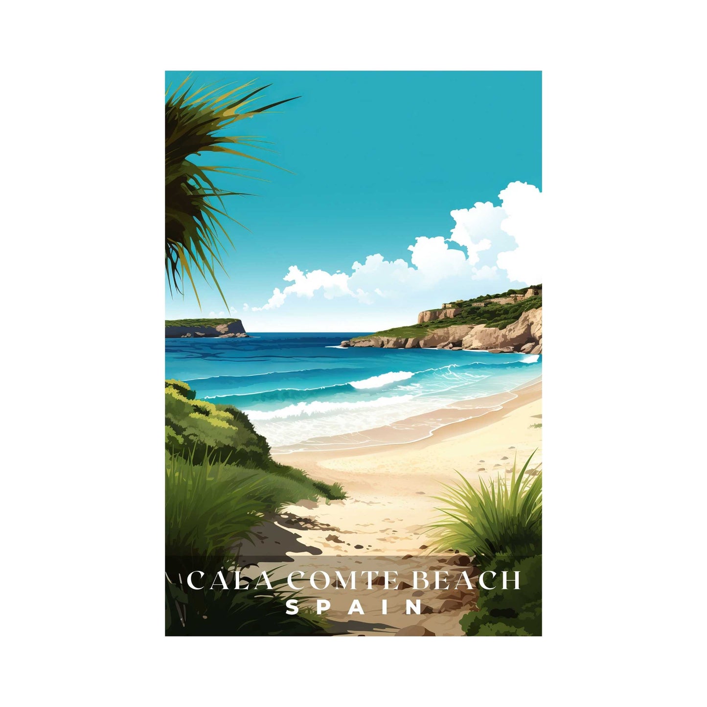 Cala Comte Beach Poster | S01