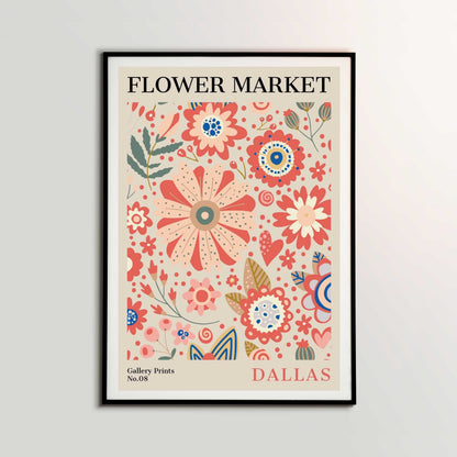 Dallas Flower Market Poster | S01