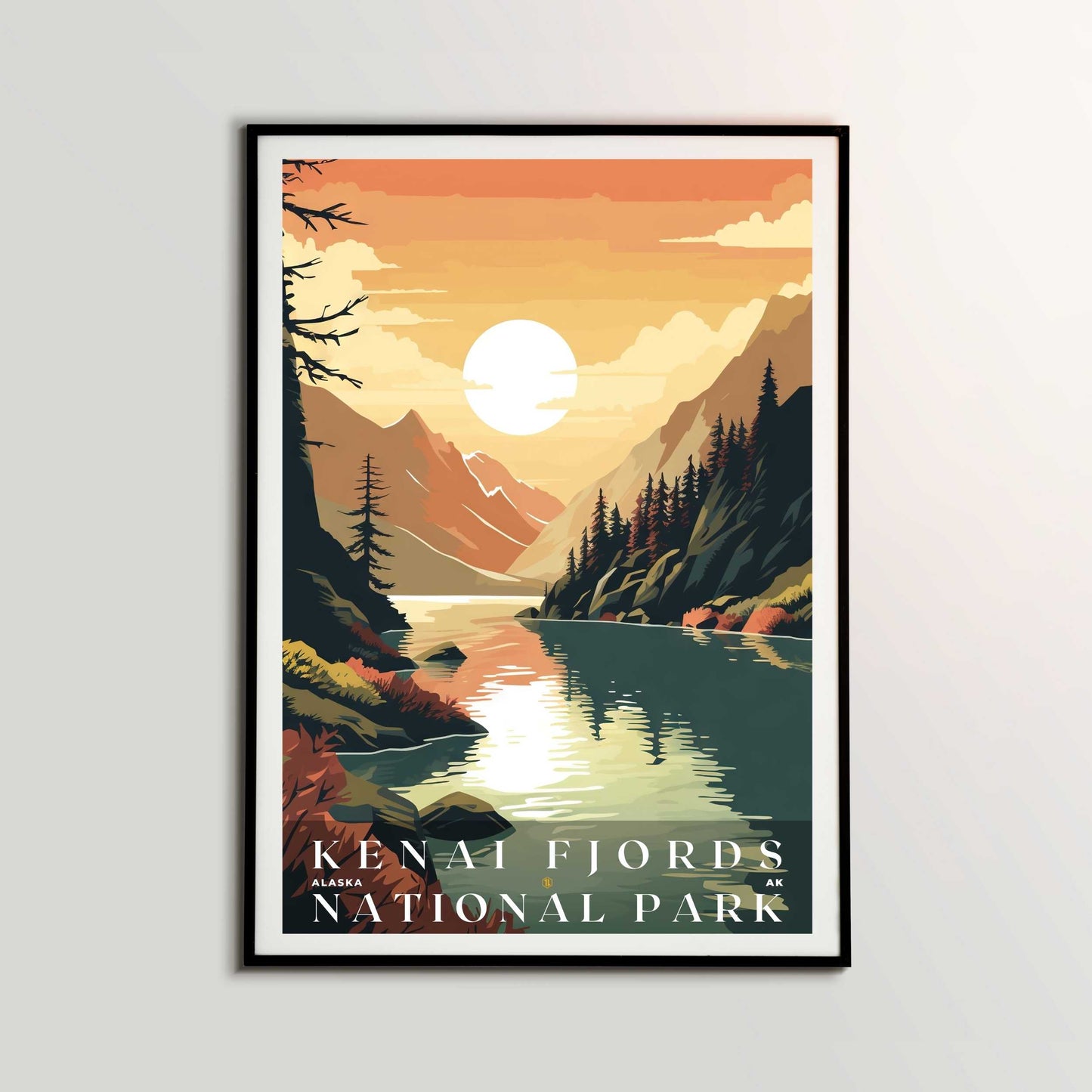 Kenai Fjords National Park Poster | US Travel | S01