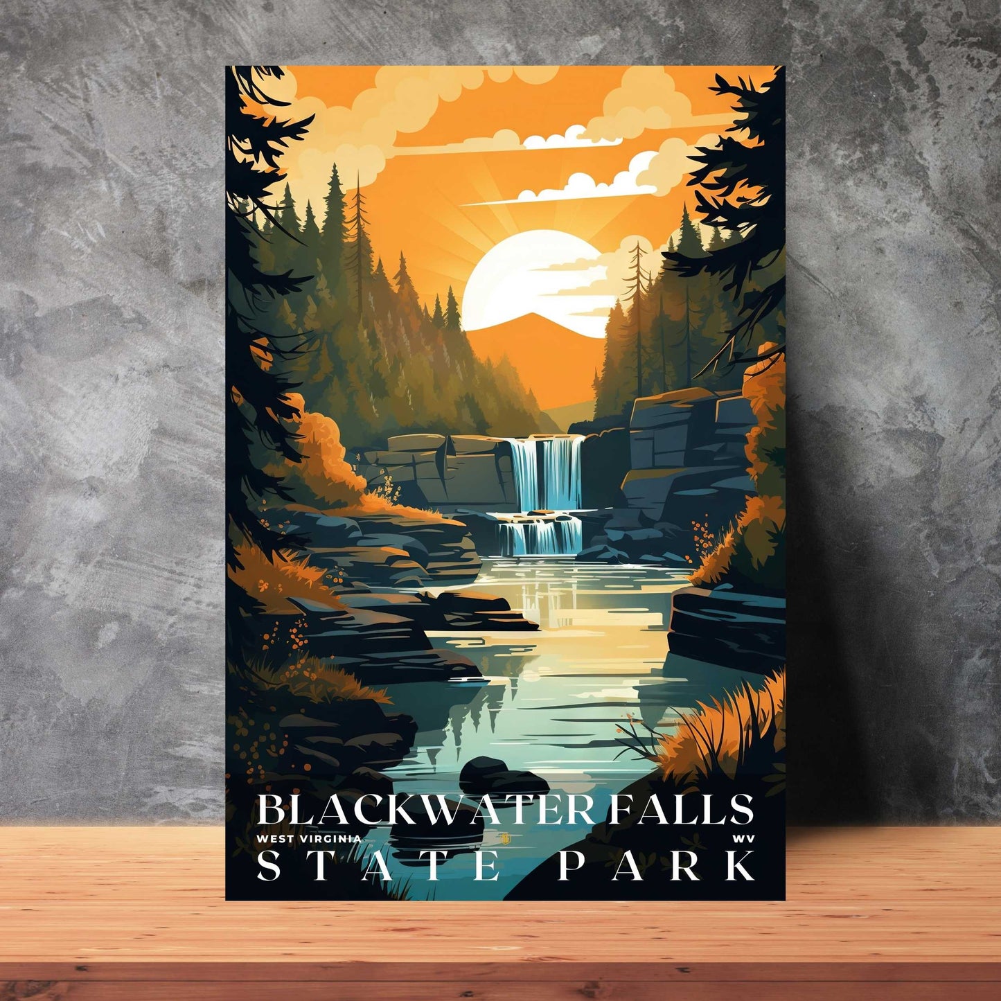 Blackwater Falls State Park Poster | US Travel | S01