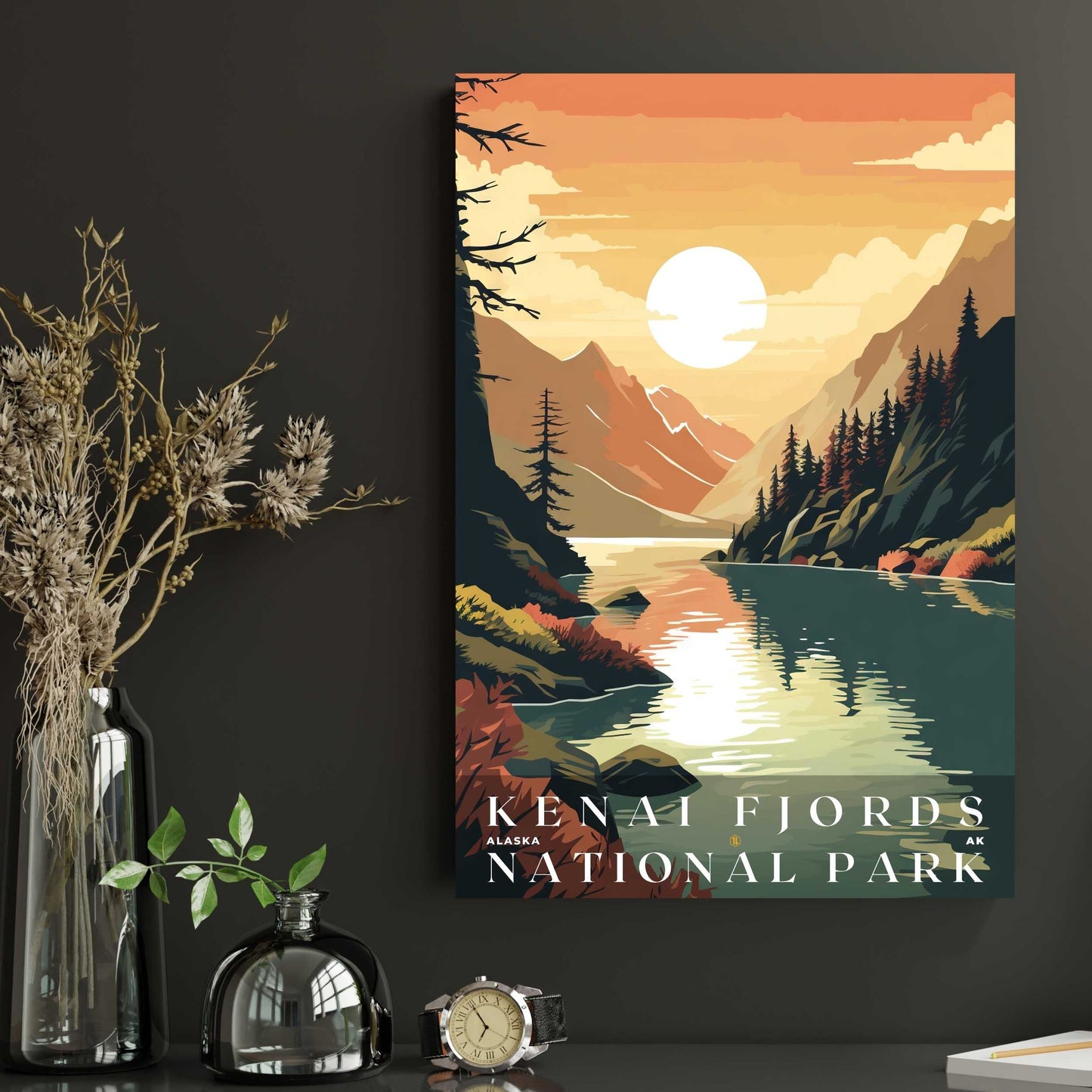 Kenai Fjords National Park Poster | US Travel | S01