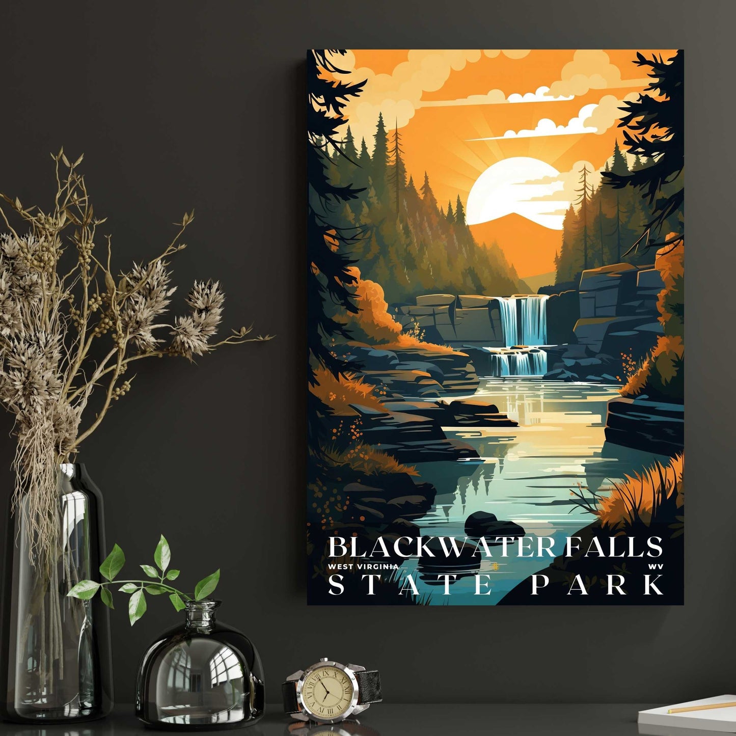 Blackwater Falls State Park Poster | US Travel | S01