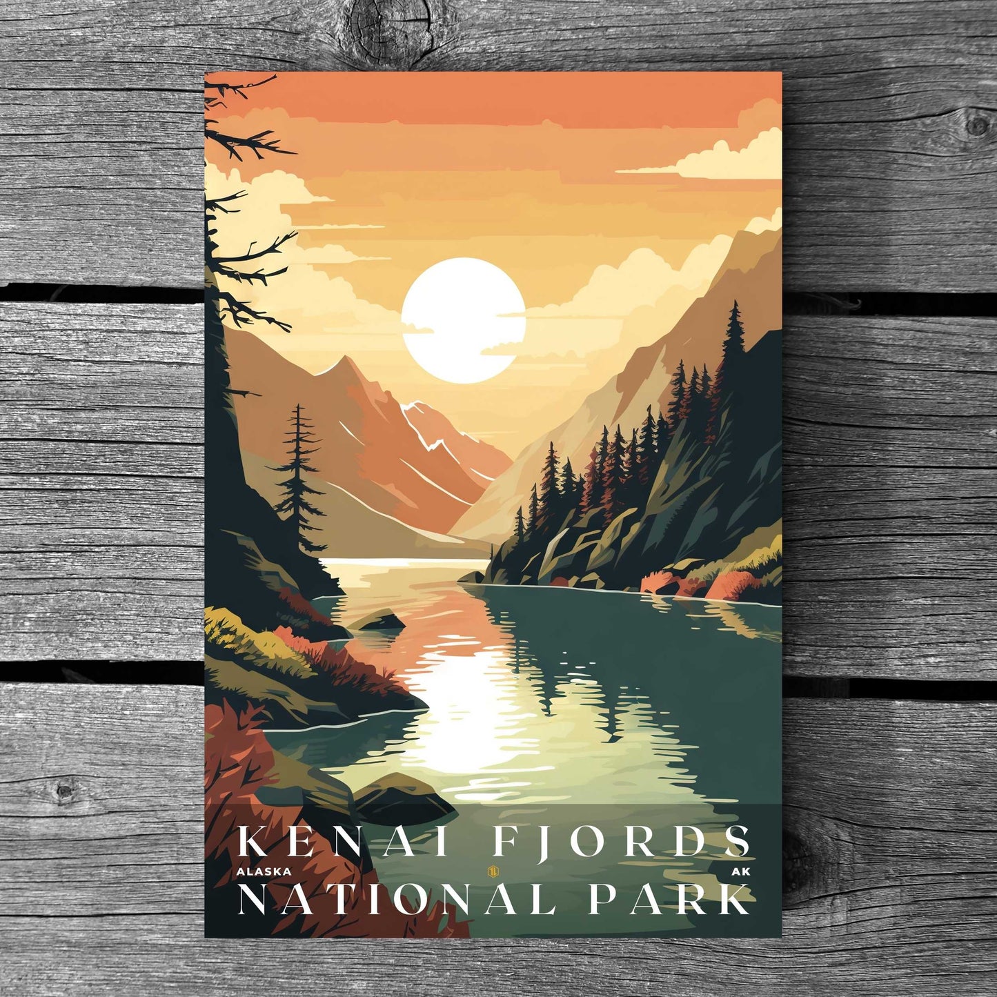 Kenai Fjords National Park Poster | US Travel | S01