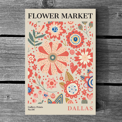 Dallas Flower Market Poster | S01