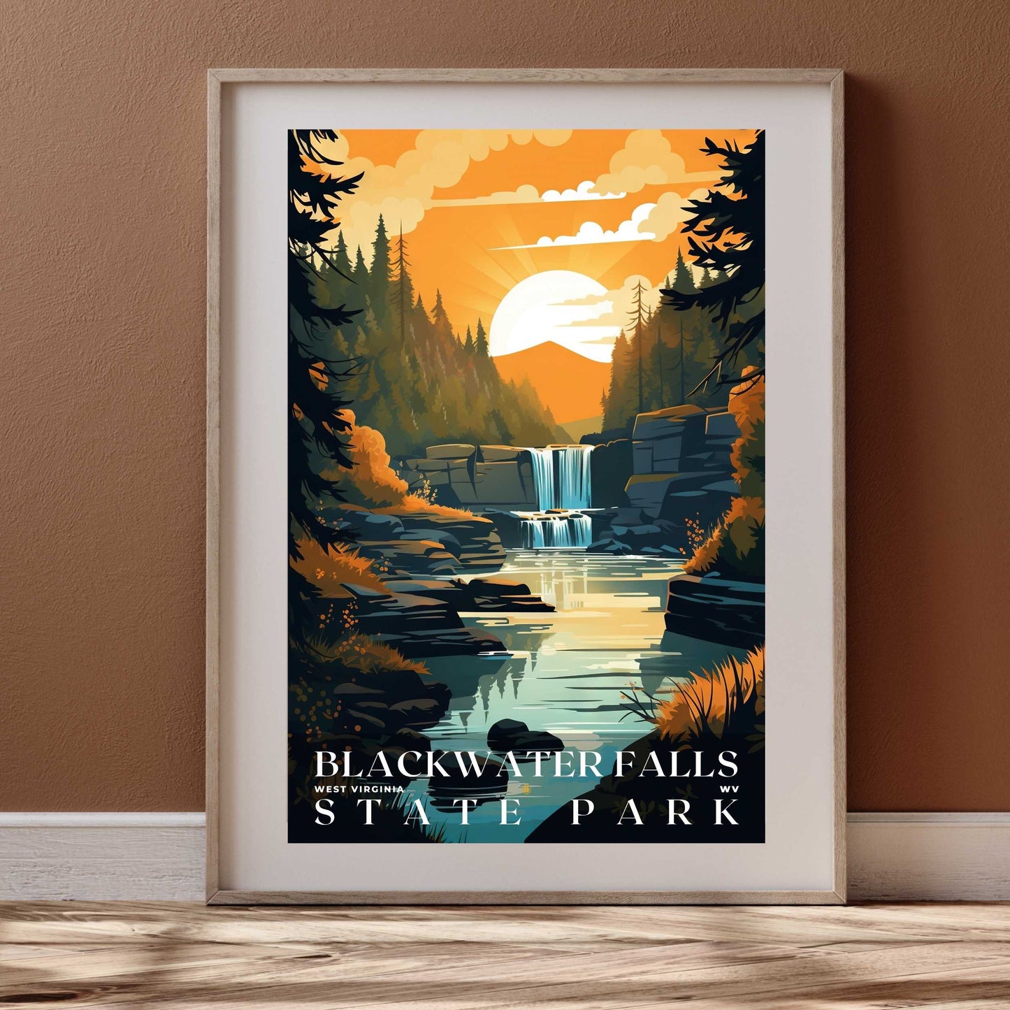 Blackwater Falls State Park Poster | US Travel | S01