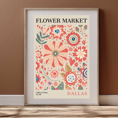 Dallas Flower Market Poster | S01