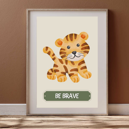 Be Brave Tiger Poster | S01