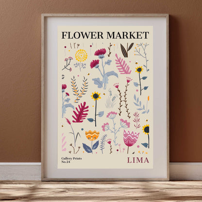 Lima Flower Market Poster | S01