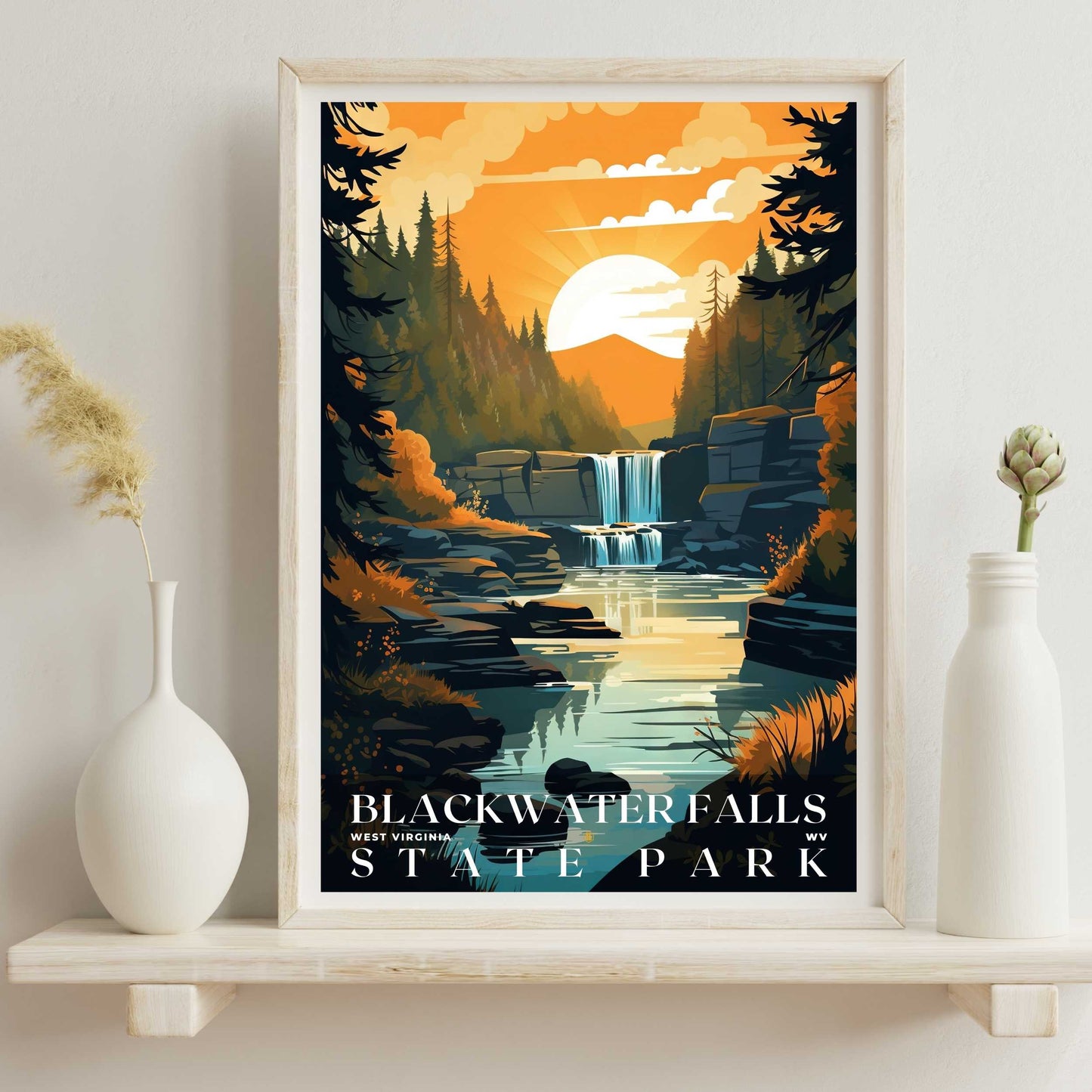 Blackwater Falls State Park Poster | US Travel | S01