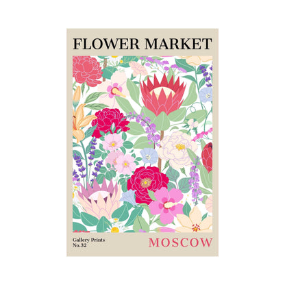 Moscow Flower Market Poster | S01