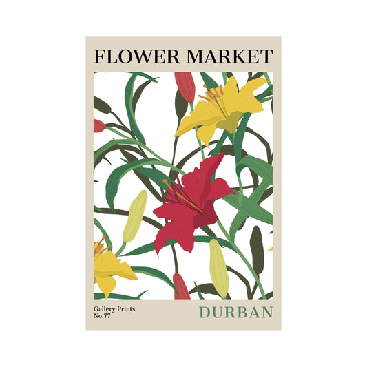 Durban Flower Market Poster | S02