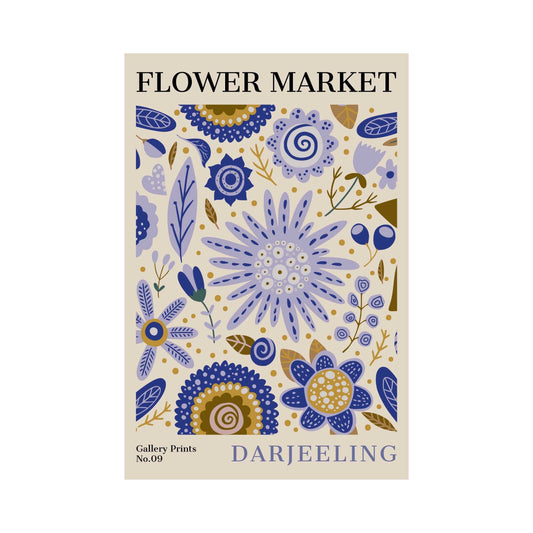 Darjeeling Flower Market Poster | S01