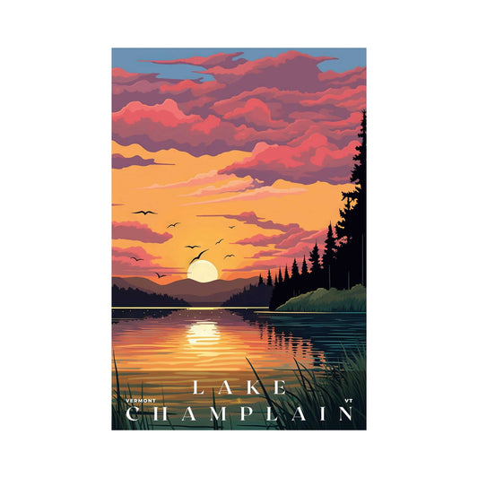 Lake Champlain Poster | US Travel | S01