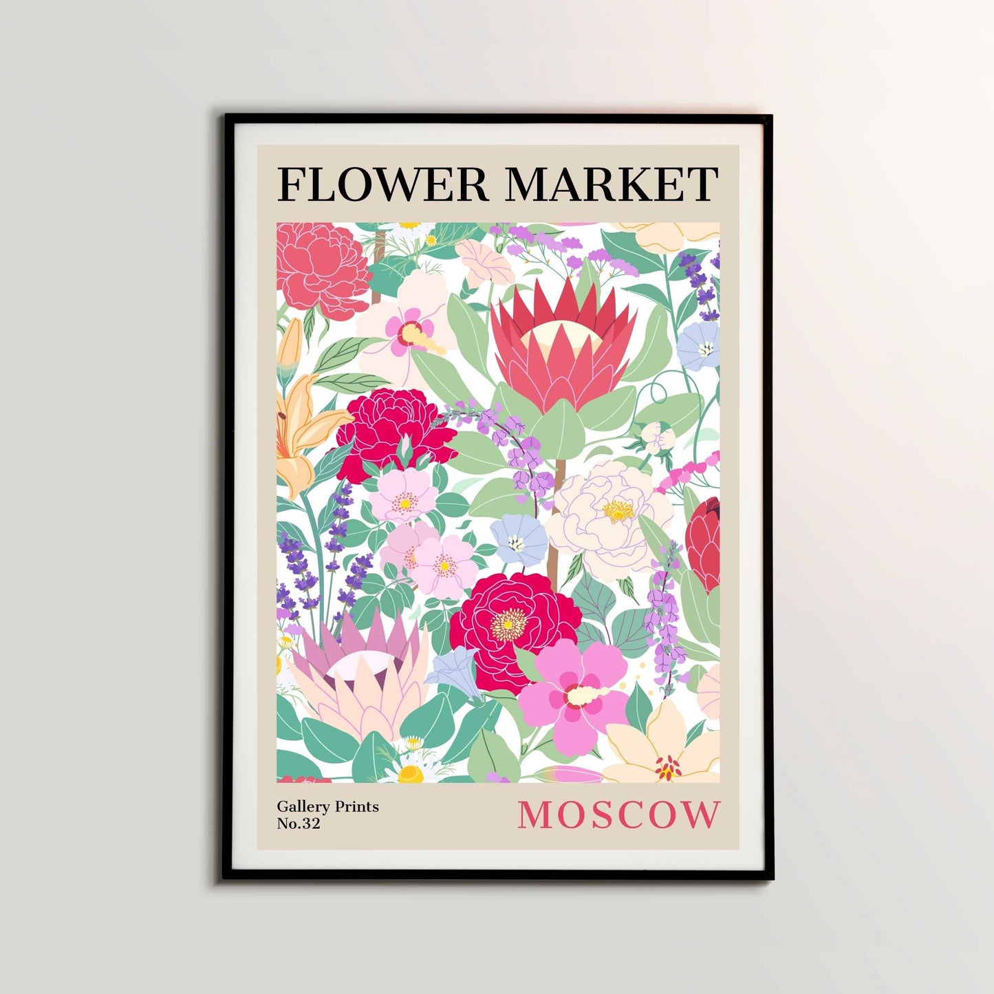 Moscow Flower Market Poster | S01