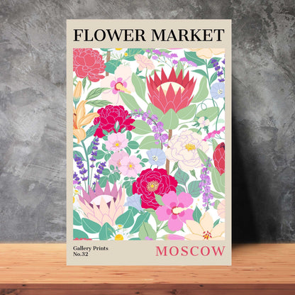 Moscow Flower Market Poster | S01