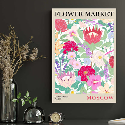 Moscow Flower Market Poster | S01