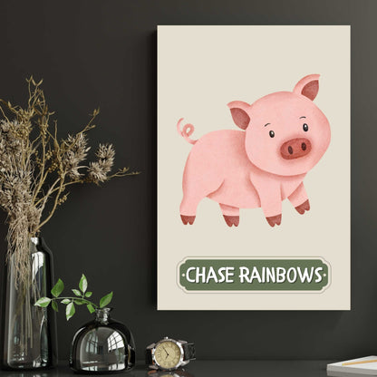 Chase Rainbows Pig Poster | S01