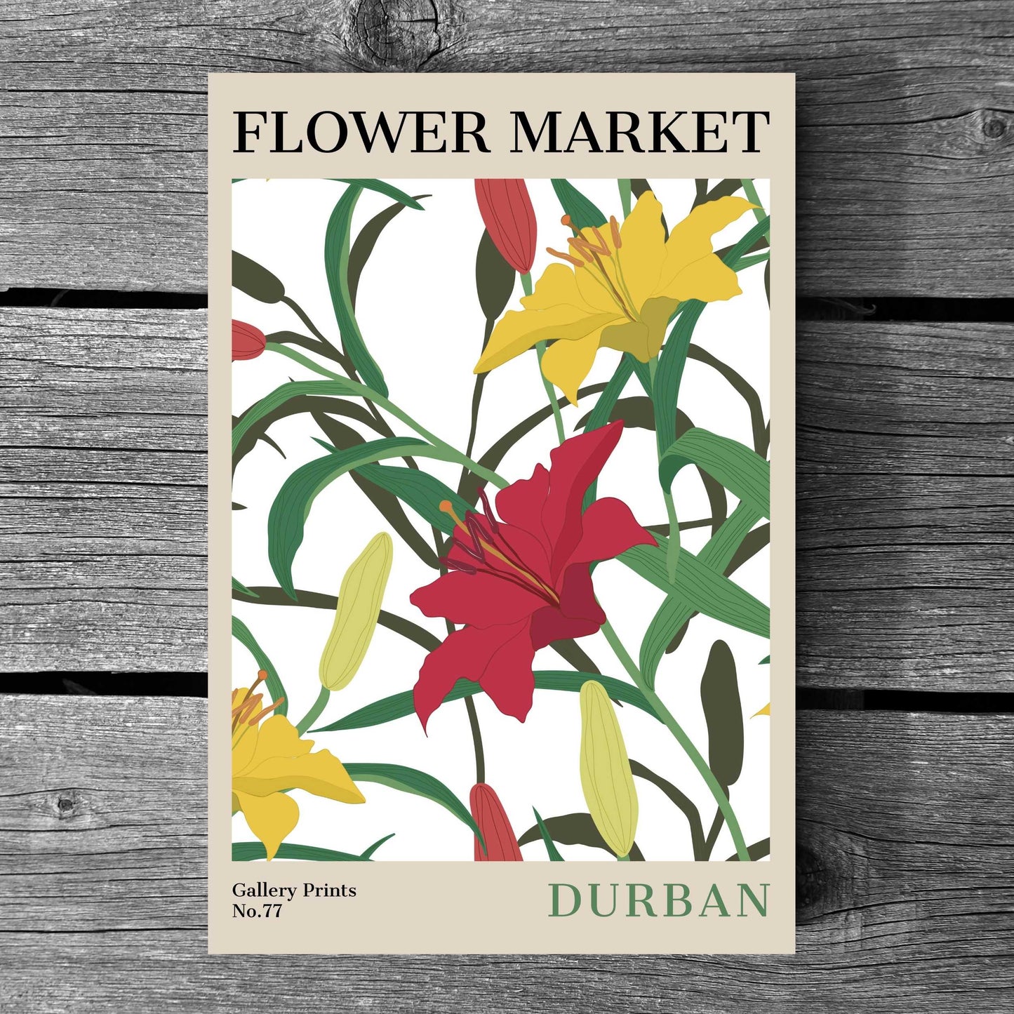 Durban Flower Market Poster | S02