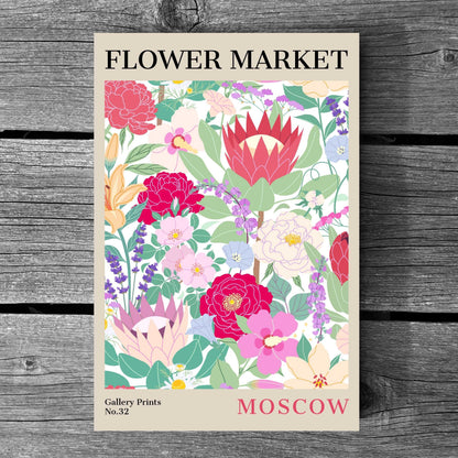 Moscow Flower Market Poster | S01