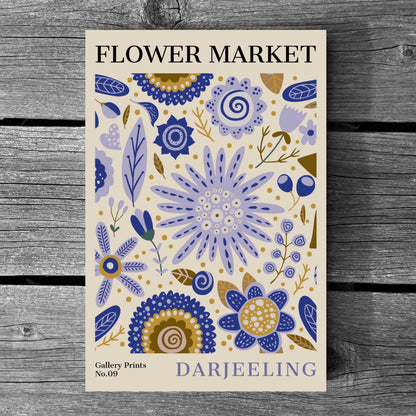 Darjeeling Flower Market Poster | S01