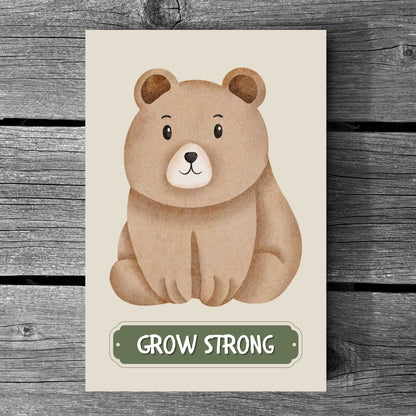 Grow Strong Bear Poster | S01