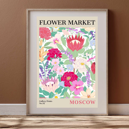 Moscow Flower Market Poster | S01