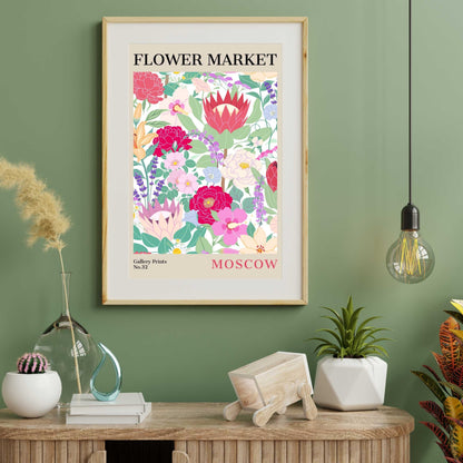 Moscow Flower Market Poster | S01