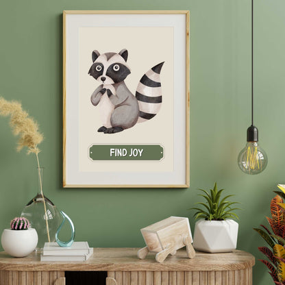 Find Joy Raccoon Poster | S01