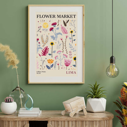 Lima Flower Market Poster | S01