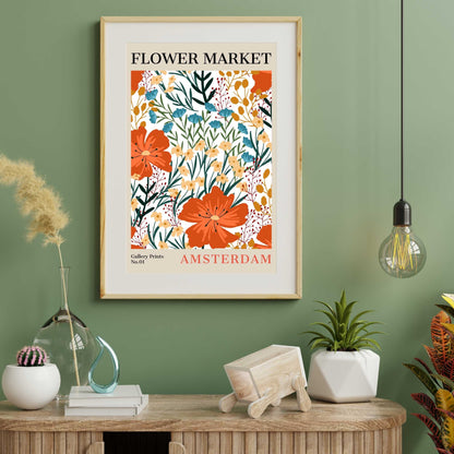 Amsterdam Flower Market Poster | S01