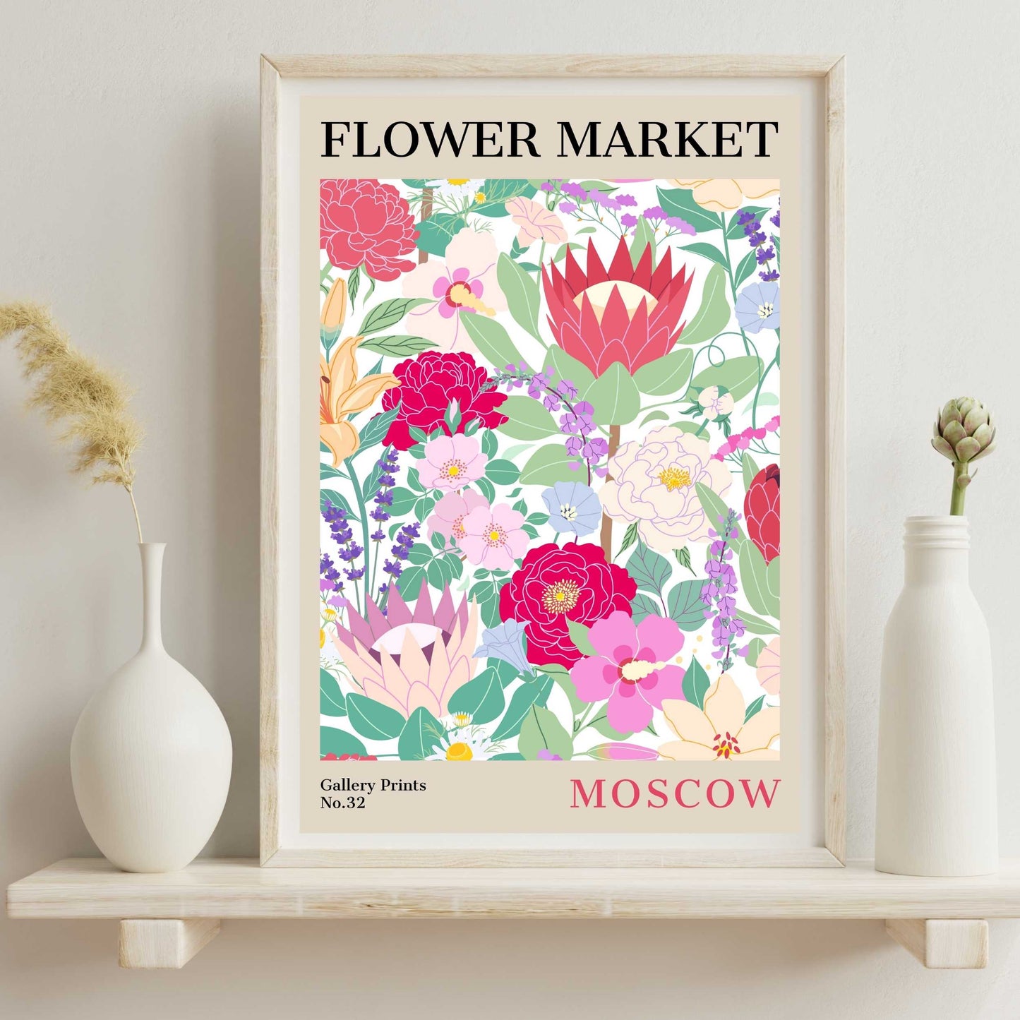Moscow Flower Market Poster | S01