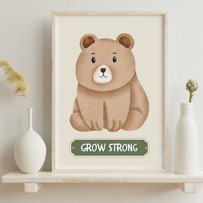 Grow Strong Bear Poster | S01