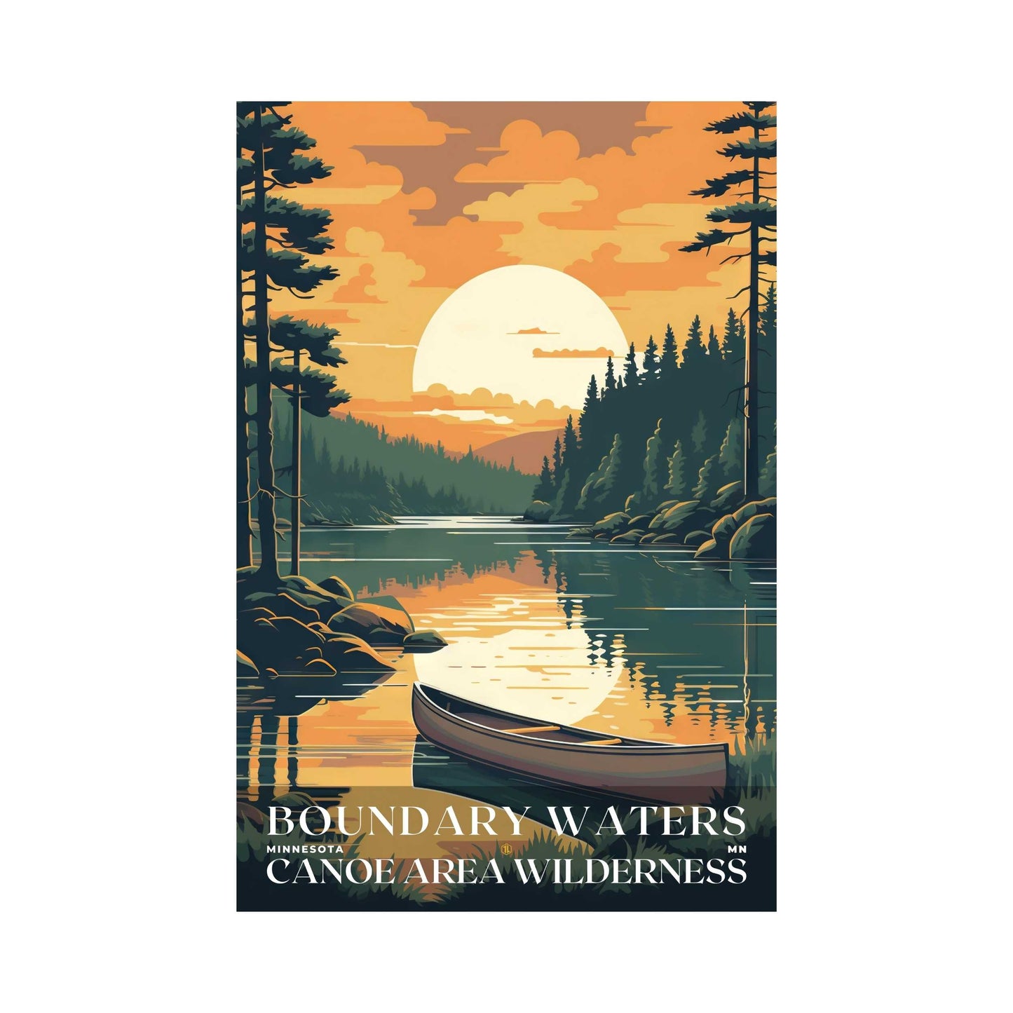 Boundary Waters Canoe Area Wilderness Poster | US Travel | S01