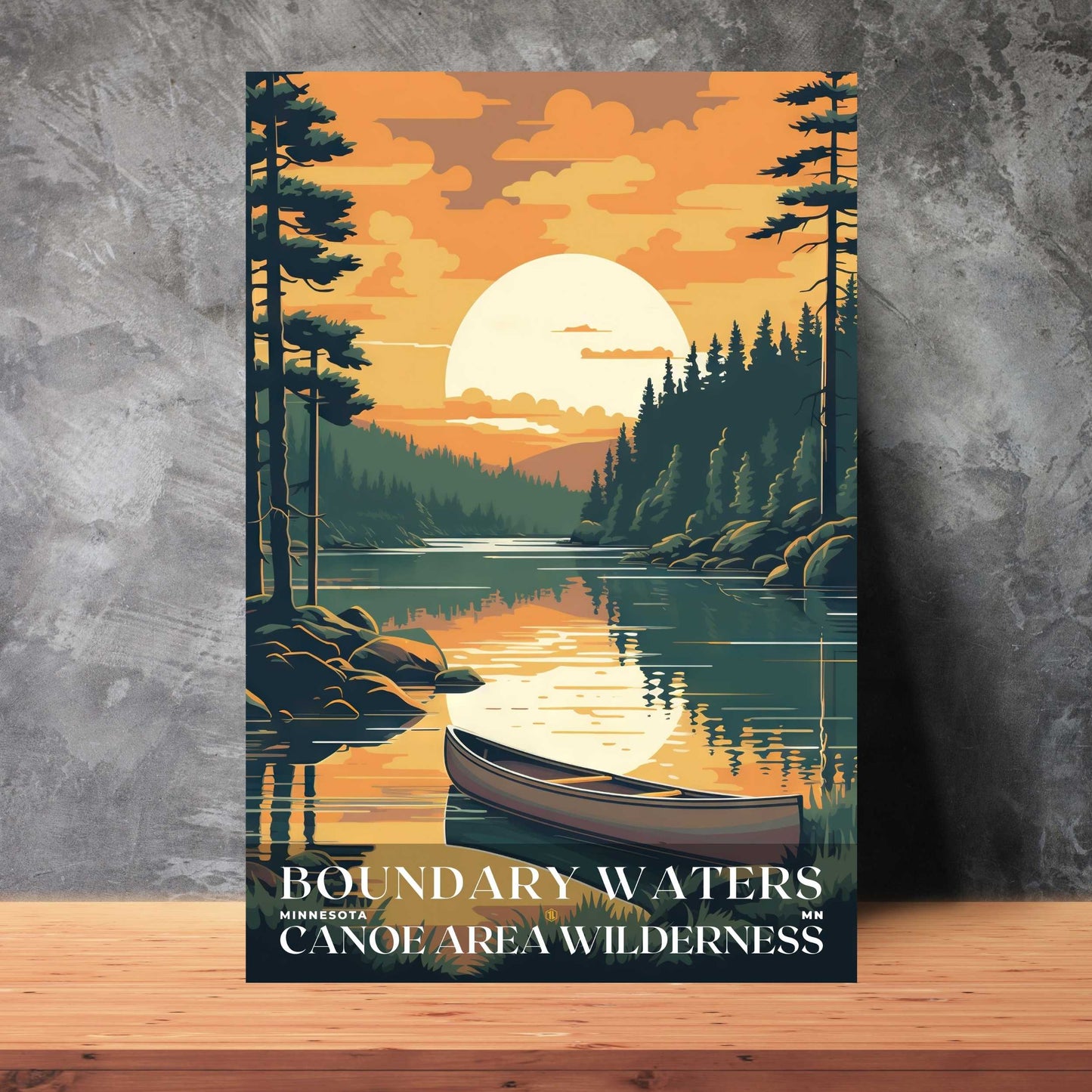 Boundary Waters Canoe Area Wilderness Poster | US Travel | S01