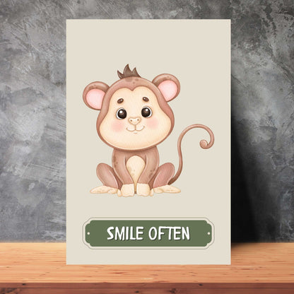 Smile Often Monkey Poster | S01