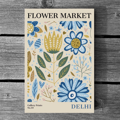 Delhi Flower Market Poster | S01