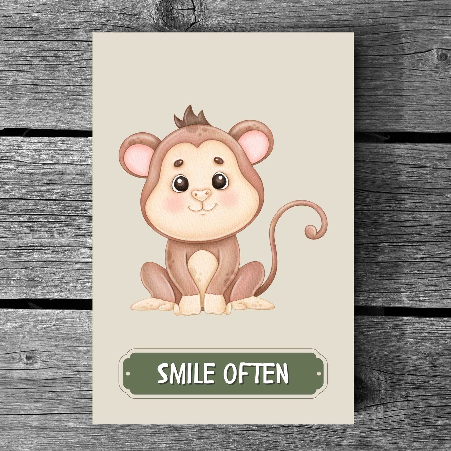 Smile Often Monkey Poster | S01