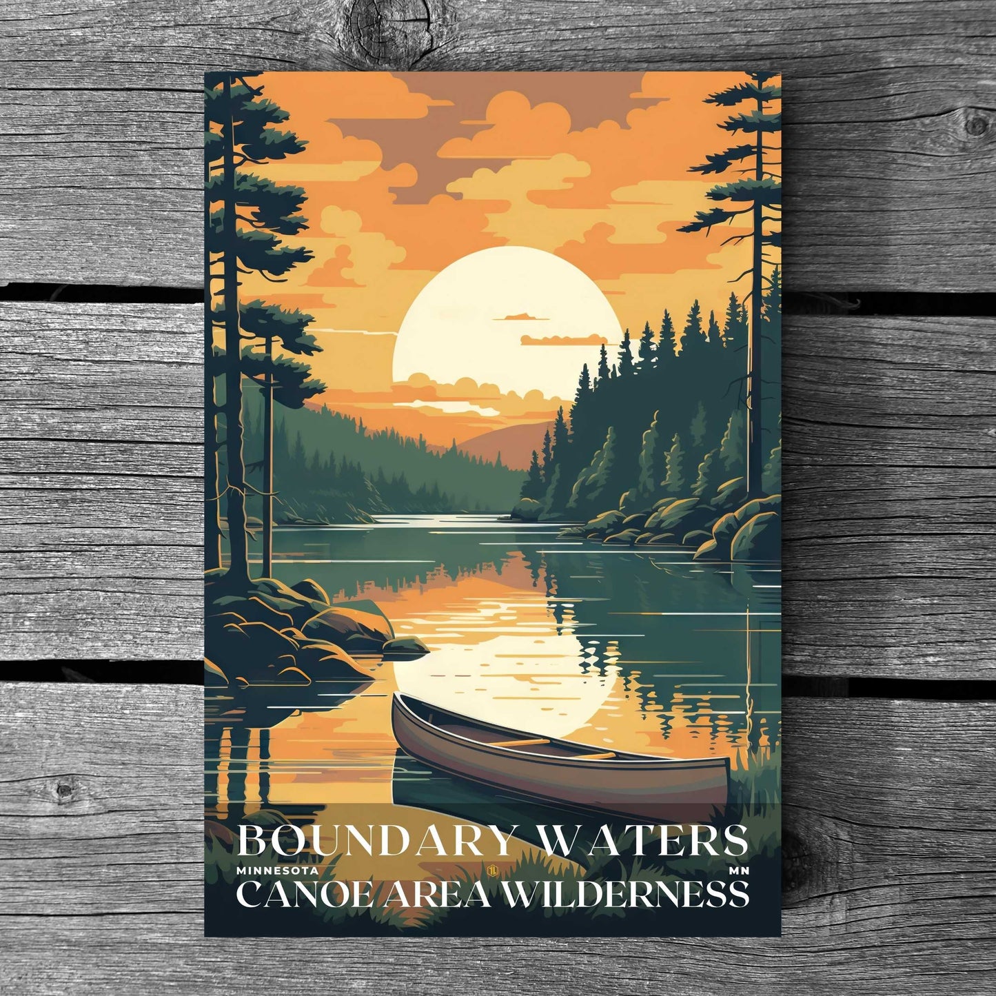 Boundary Waters Canoe Area Wilderness Poster | US Travel | S01