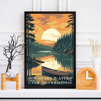 Boundary Waters Canoe Area Wilderness Poster | US Travel | S01