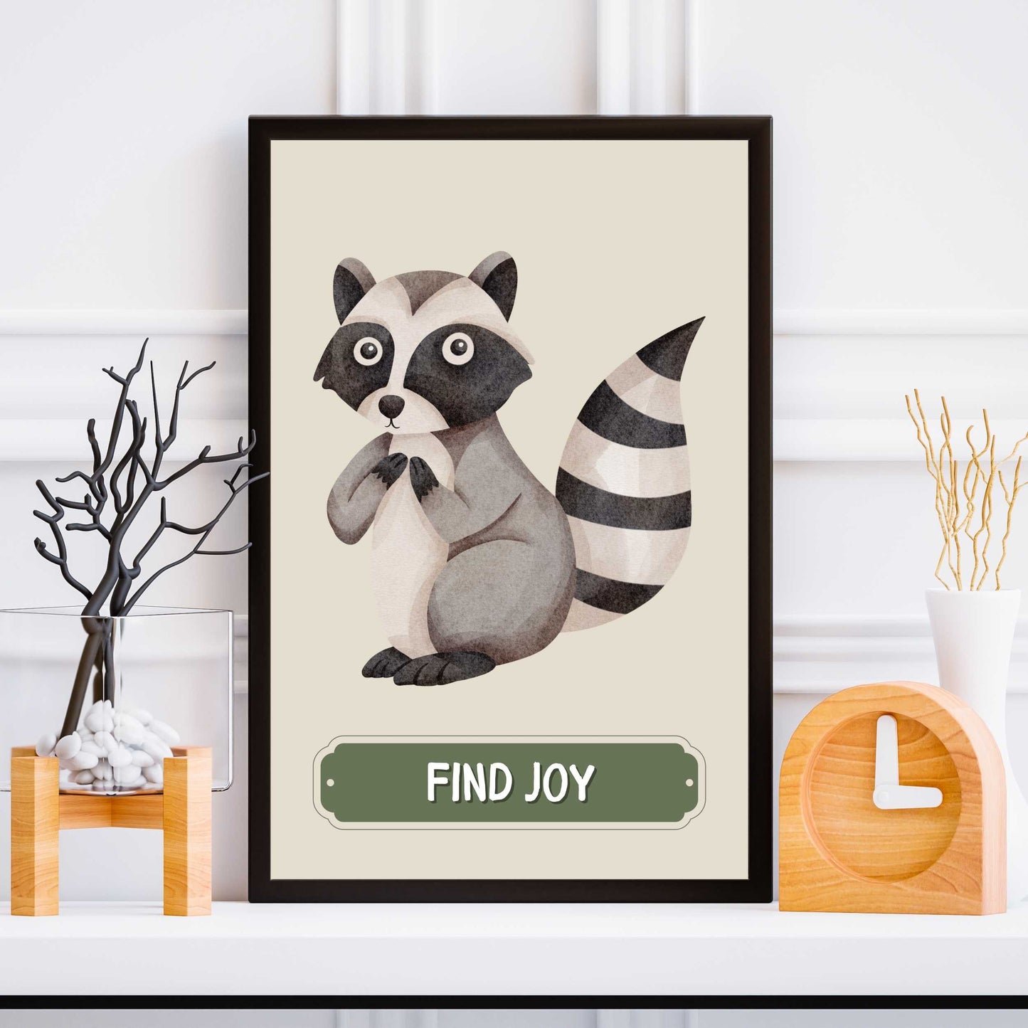 Find Joy Raccoon Poster | S01