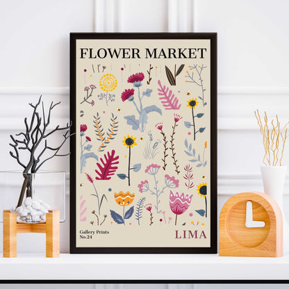 Lima Flower Market Poster | S01