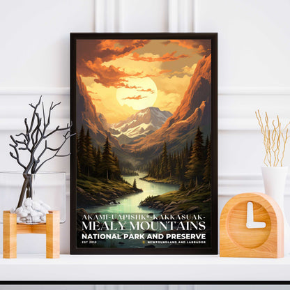 Akami-Uapishk-KakKasuak-Mealy Mountains National Park Poster | S07