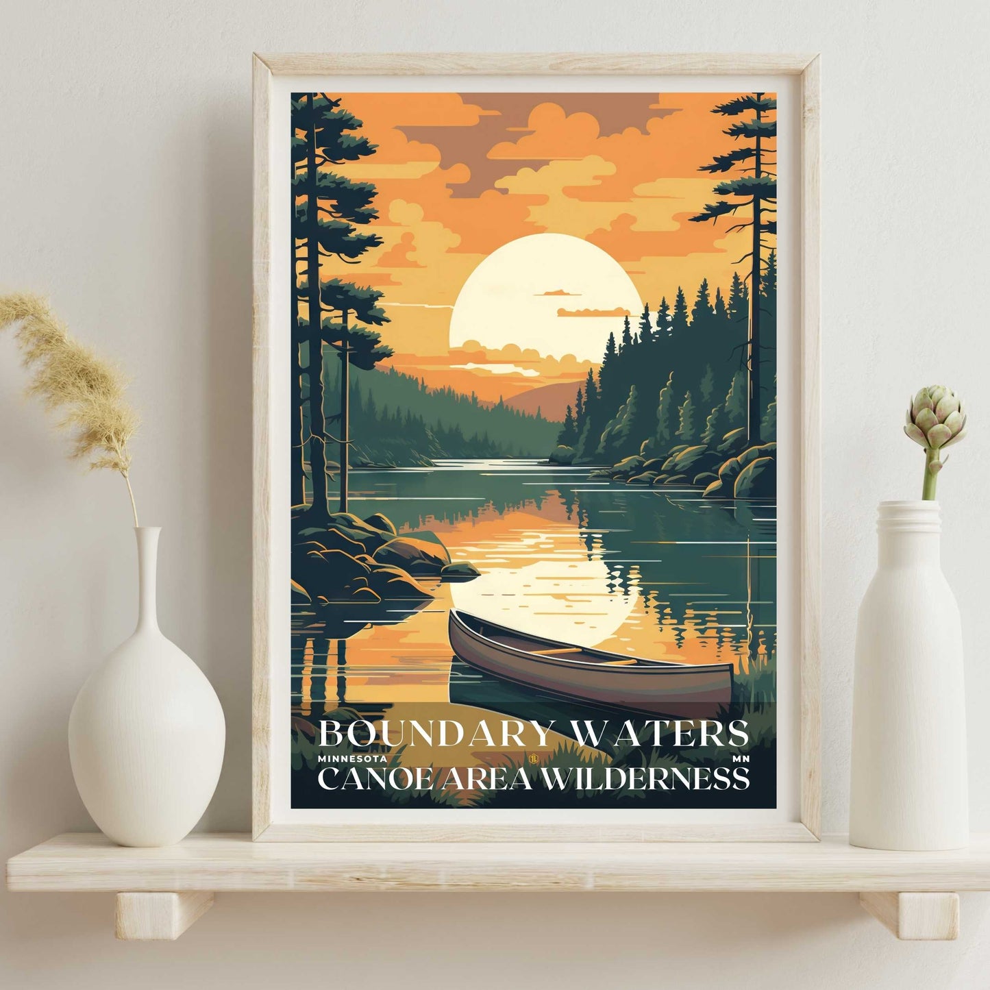 Boundary Waters Canoe Area Wilderness Poster | US Travel | S01