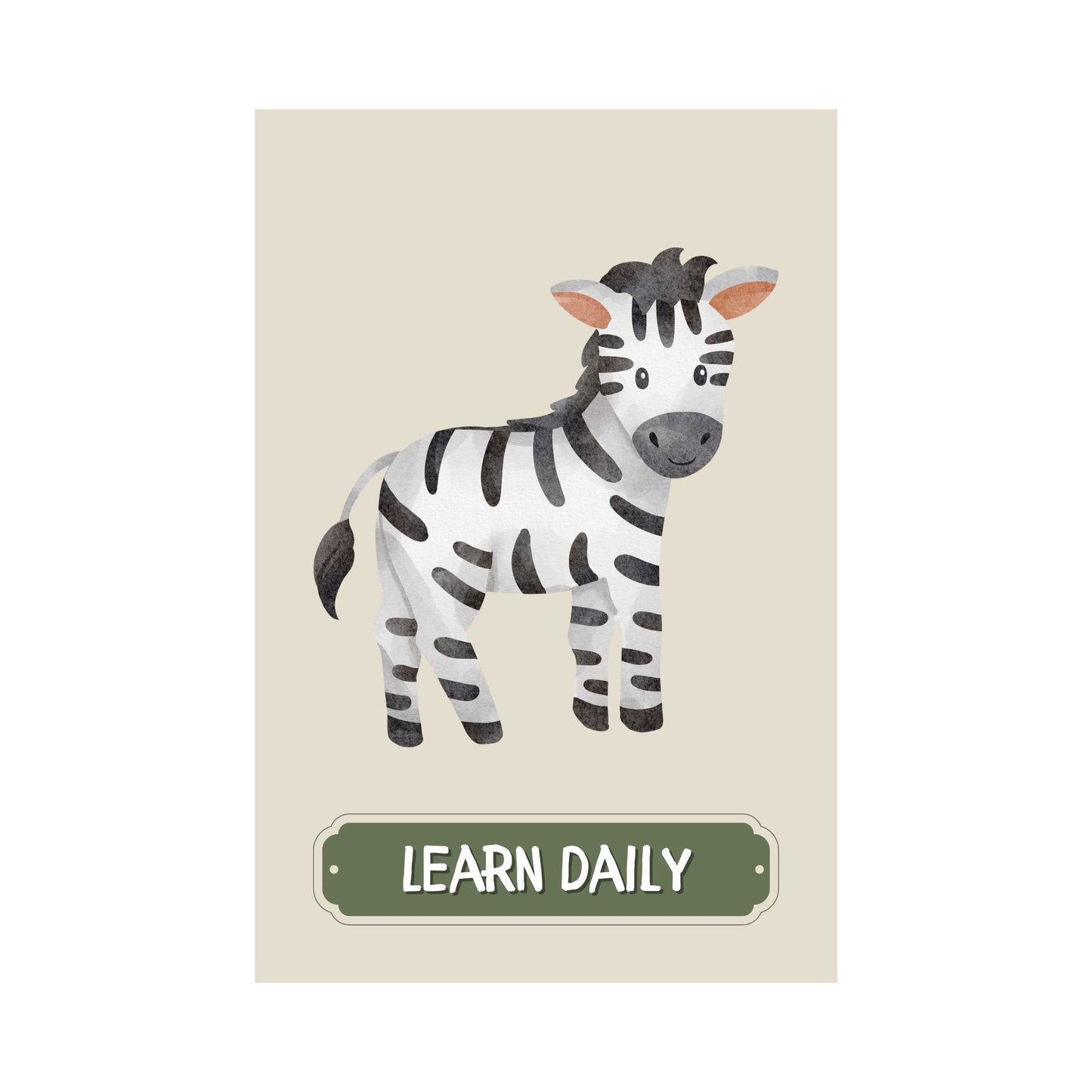 Learn Daily Zebra Poster | S01