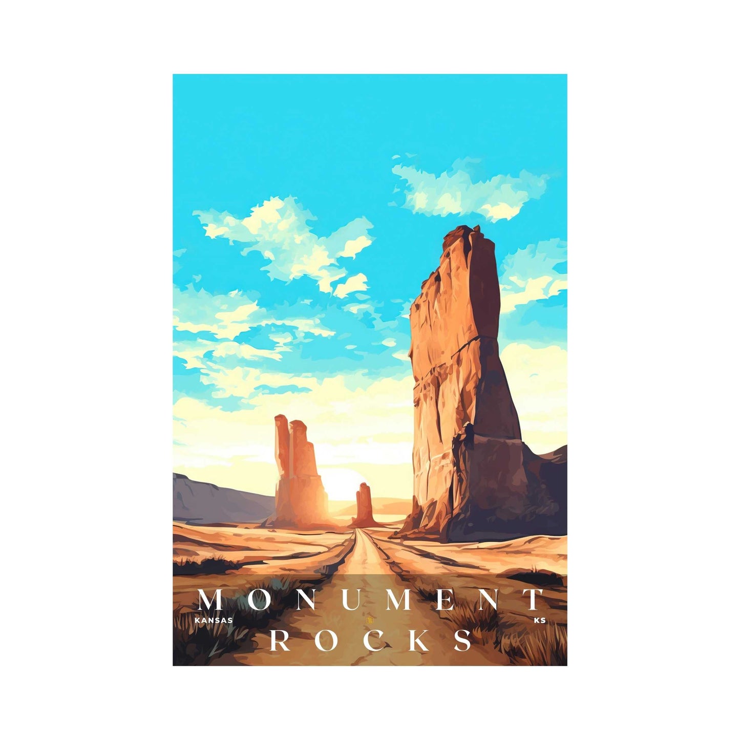 Monument Rocks Poster | US Travel | S01