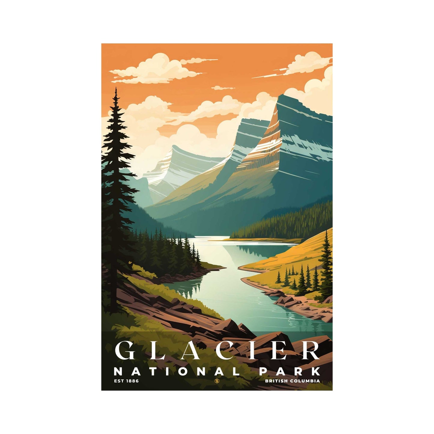 Canada Glacier National Park Poster | S03