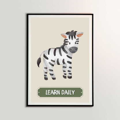 Learn Daily Zebra Poster | S01